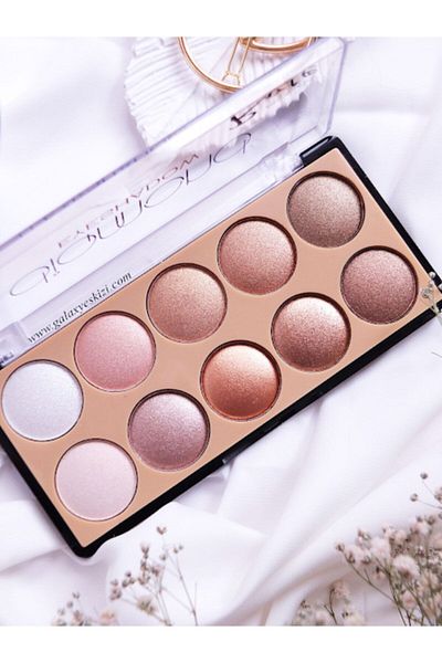 Makeuptime Rose Diamond 10-Piece Eyeshadow Palette - Model 01