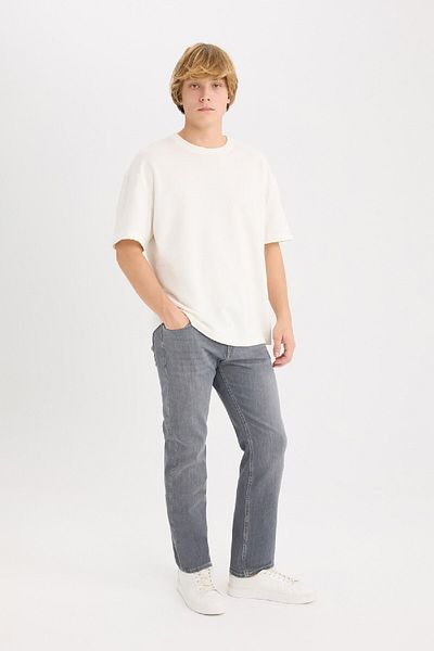DeFacto Sergio Regular Fit Normal Fit Κανονικό τζιν παντελόνι με σωλήνα μέσης B7349ax25sp