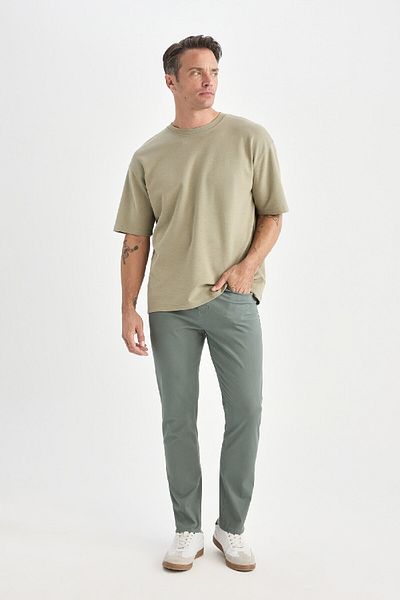 DeFacto Παντελόνι Slim Fit Gabardine Chino Canvas B2089ax25sp