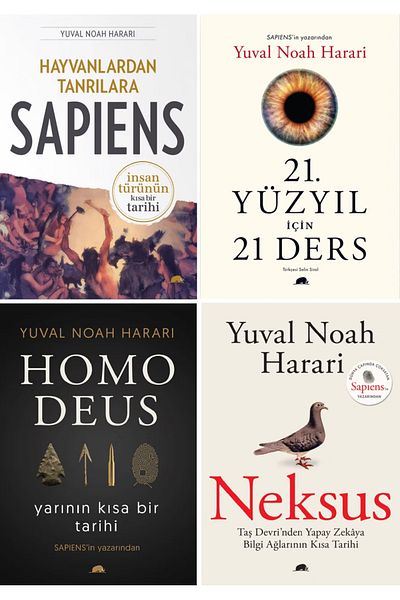 Penguin Books مجموعة من 4 كتب - سابينز، 21 درسًا للقرن الحادي والعشرين، هومو ديوس، نيكسس - يوفال نوح هاراري
