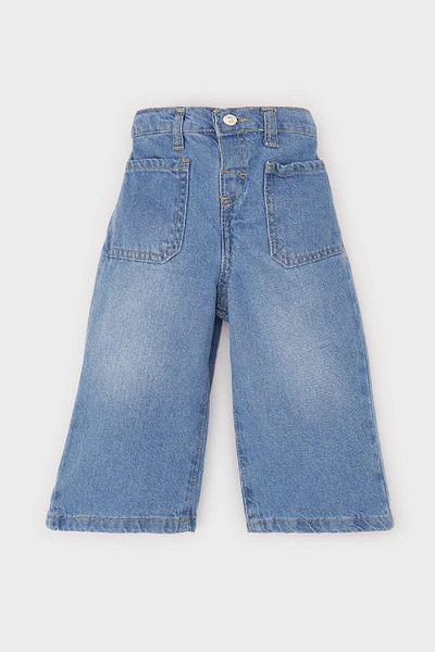 DeFacto Pantaloni de jeans pentru fetiță cu picior lat și largi D7886A525SP