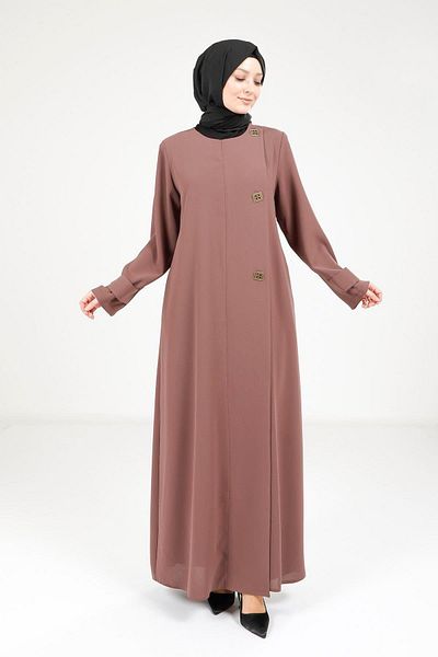 Beyza Λεπτομερή κουμπί Cappuccino Ferace 9288