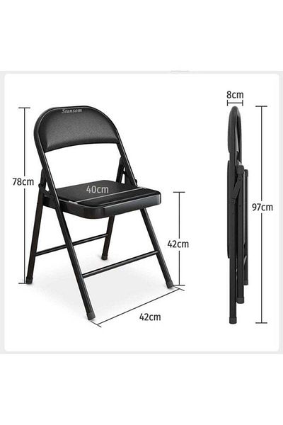 Cady One Easy Storage Folding Metal Chair for Office Meeting Folding Chair for Home Office Dining