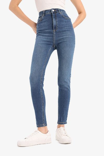DeFacto Anna Skinny Fit High Waist Straight Leg Long Jean Stone Wash Hose D8177ax25sp