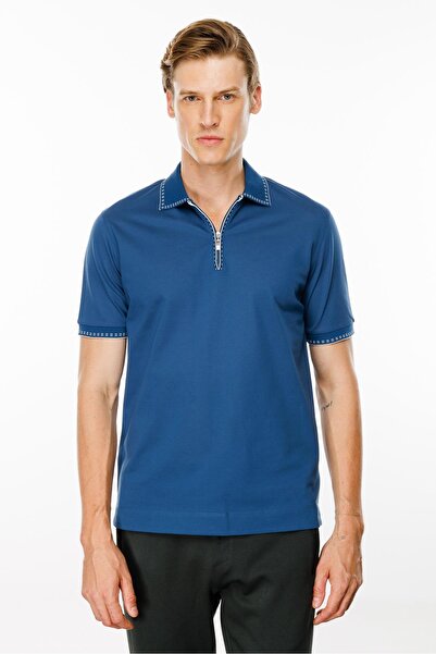 Desen Triko Ανδρικό μπλουζάκι με φερμουάρ με γιακά πόλο Parlement