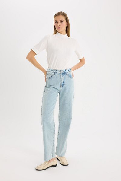 DeFacto Half Turtleneck - Ribbed Camisole Basic T-Shirt B1177Ax25Sp
