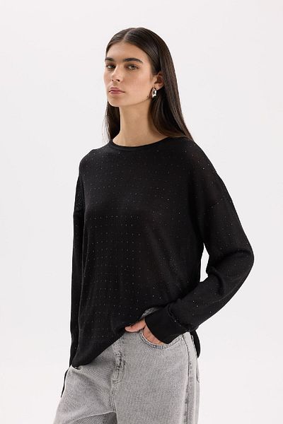 DeFacto Pulover de bază, solid, cu gât crew, relaxat, D8500AX24WN