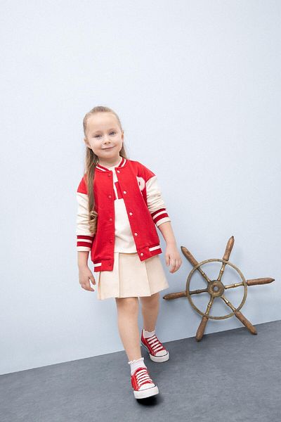 DeFacto Baby Girl Printed College Collar Soft Furry Bomber Cardigan D7873A525Sp