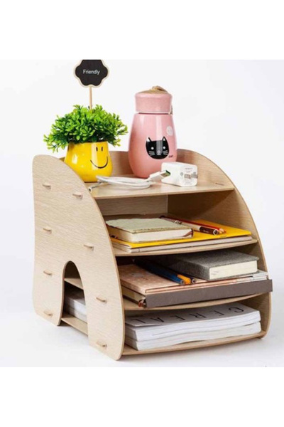 Genel Markalar Evrak Rafı Masaüstü Organizer Dosya Düzenleyici Masaüstü Ahşap...