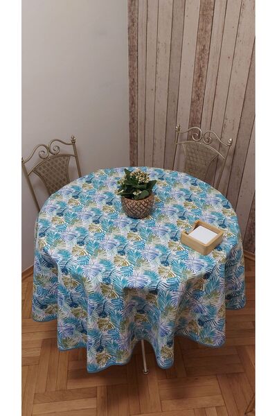 gonk Round,Duck (Liquid Iti̇ci̇,Stain-Proof) Fabric,Tablecloth