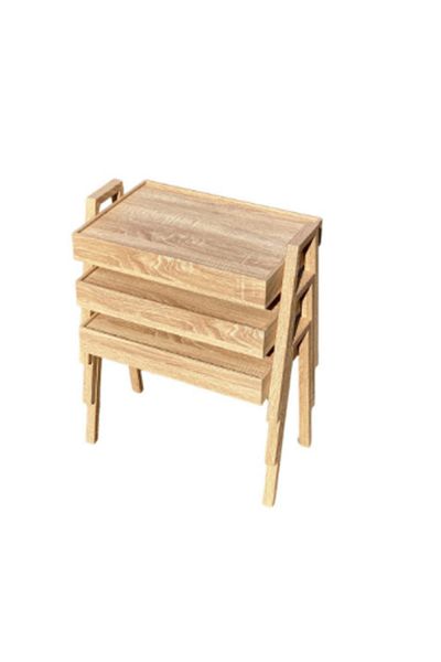 ROYAL ROSE 3-Piece Coffee and Tea Table Set, Beige, 50 x 35 x 41 cm