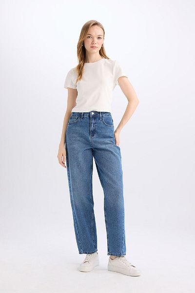 DeFacto Pantaloni lavabili, cu talie înaltă, până la gleznă, D8355ax24au