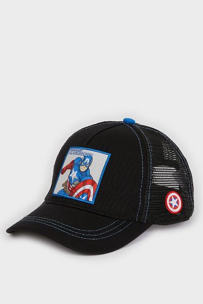 DeFacto Boy's Marvel Avengers Label Printed Cotton Cap Hat D9790A825Sm
