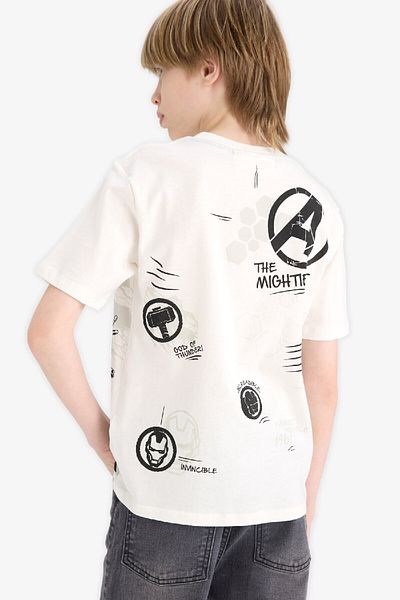 DeFacto Boy's Marvel Avengers Crew Neck Short Sleeve T-Shirt D9569A825Sm