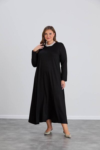 TUSSE Plain Color Classic Viscosa Large Size Women Dress