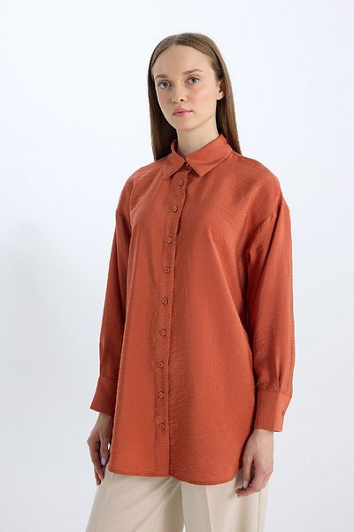 DeFacto Relax Fit Basic Straight Langarm-Shirt-Tunika D7346AX25SP