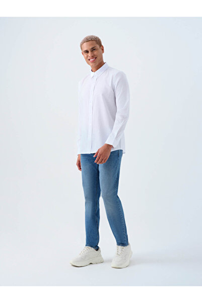 Loft Ανδρικό πουκάμισο Regular Fit Λευκό LF2037403