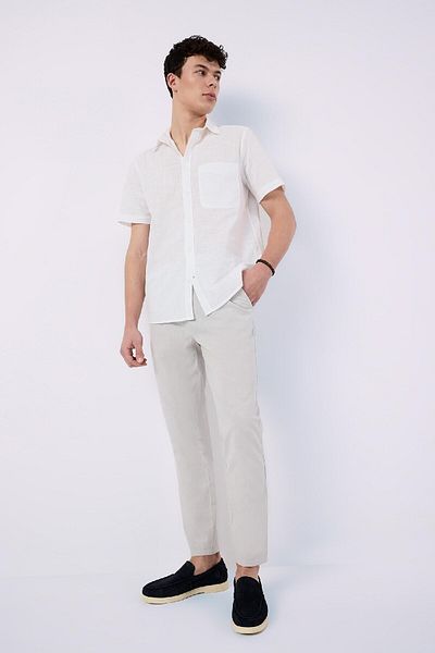 DeFacto Regular Fit Polo Neck Basic Solid Short Sleeve Shirt D7551Ax25Sp