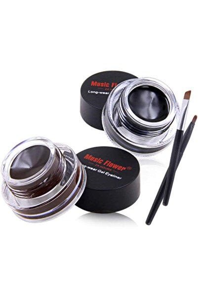 GENERIC_GIRLS كحل جل بنقشة زهرة الموسيقى - مقاوم للماء، يدوم طويلاً، ولا يتلطخ