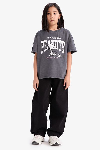 DeFacto Girls Snoopy Relax Fit Crew Neck Short Sleeve T-Shirt D8821A825Sp
