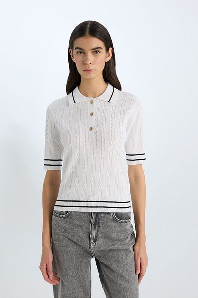 DeFacto Regular Fit Polo Neck Sweater D9007Ax25Sp