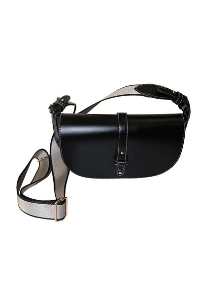 HFKY Geantă de umăr model neagră ovală. Geantă Crossbody. ry212