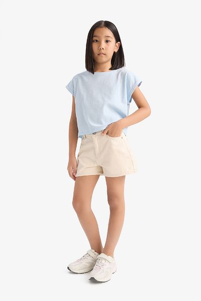 DeFacto Girls' Gabardine Shorts D7108A825Sm