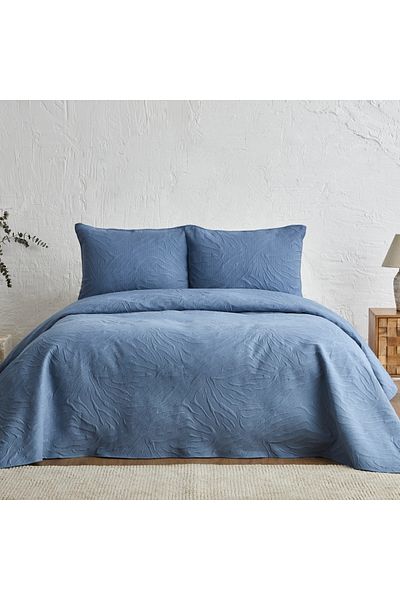 Karaca Home Sonnia Double Bedspread Set Indigo
