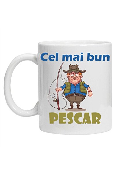 OEM Εξατομικευμένη λευκή κούπα "ο καλύτερος ψαράς", INOVATIX®. 330ml