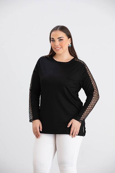 TUSSE Elegant Pearl Buckle Plus Size Bluz
