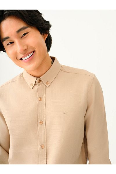 Loft Ανδρικό πουκάμισο Regular Fit Beige Lf2030872