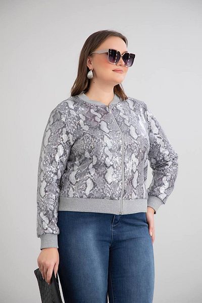 TUSSE Elegant Patterned Sequin Embroidered Large Size Stylish Cardigan