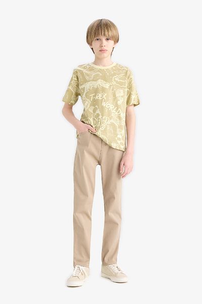DeFacto Boy's Crew Neck Print Short Sleeve T-Shirt D9290A825Sm