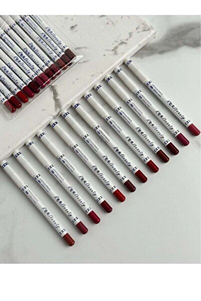 real beauty ريال بيوتي مجموعة أقلام تحديد الشفاه مكونة من 12 قطعة مت