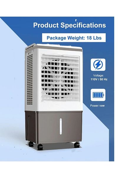 Cady One Desert air cooler with a large 45 liter water tank and a power of 150 watts