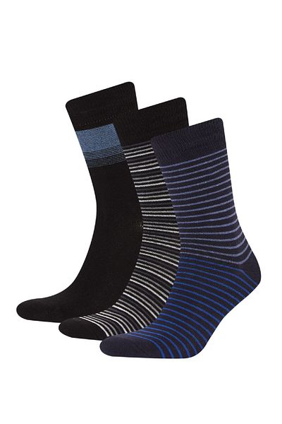 DeFacto 3-teilige lange Baumwollsocken für Herren D9646axns