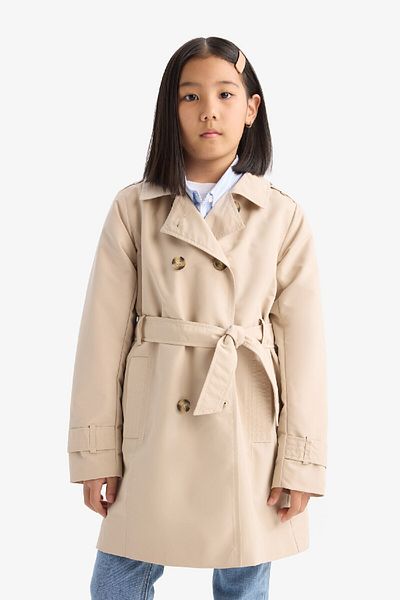 DeFacto Wasserabweisender Trenchcoat mit normaler Passform