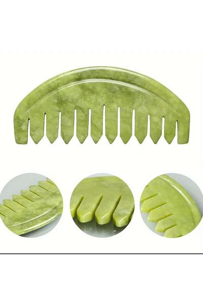 SİNKA Jade Stone Comb Hair and Body Massage Natural Comb