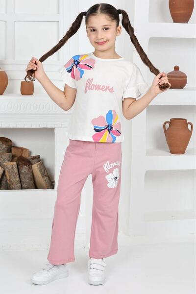 Mrs.idea Girl's Floral Printed Suit