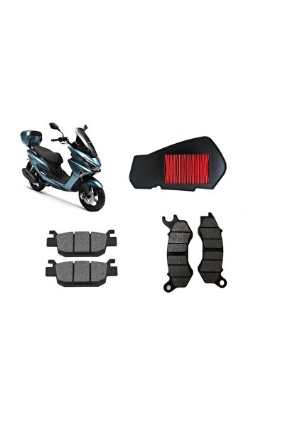 MOTOHANE Rks Newlight 125 Pro Bakım Seti Ön-Arka Balata Ve Hava filtresi