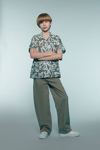 DeFacto Boy Oversize Wide Fit Polo Neck Short Sleeve Shirt
