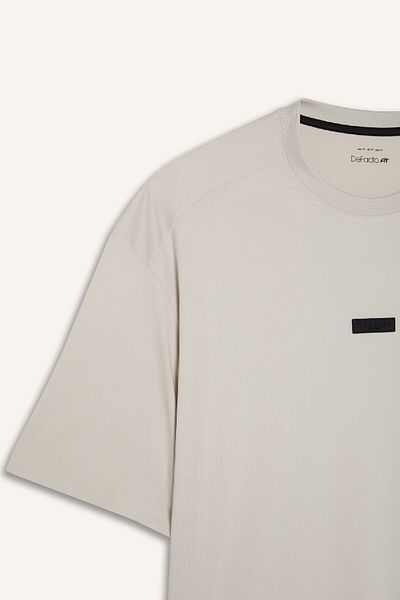 DeFacto DeFactoFit Boxy Fit Crew με λαιμόκοψη με στάμπα αθλητικό κοντομάνικο μπλουζάκι D7365AX25SP