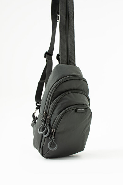 Sanmorris Unisex Suya Dayanıklı Çapraz Askılı Çok Gözlü Fermuarlı Sırt Ve Göğ...