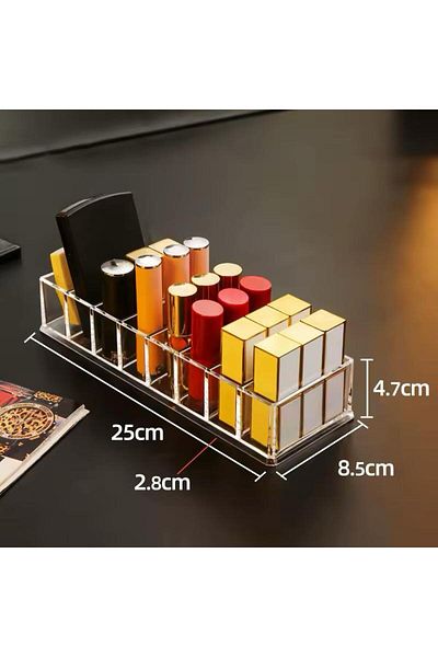 SİNKA Makeup Organizer Organizer Transparent Table Top Practical 8 Compartments