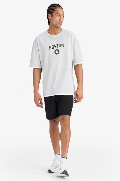 DeFacto Crew Neck - Nba Boston Celtics Oversize Wide Fit - Molded T-Shirt