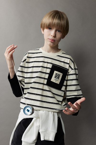 DeFacto Boy Oversize Wide Fit Crew Neck Long Sleeve T-Shirt D8499A825Sp