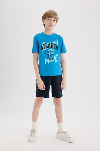 DeFacto Tricou cu mânecă scurtă cu imprimeu pentru băiat E0166A825SM