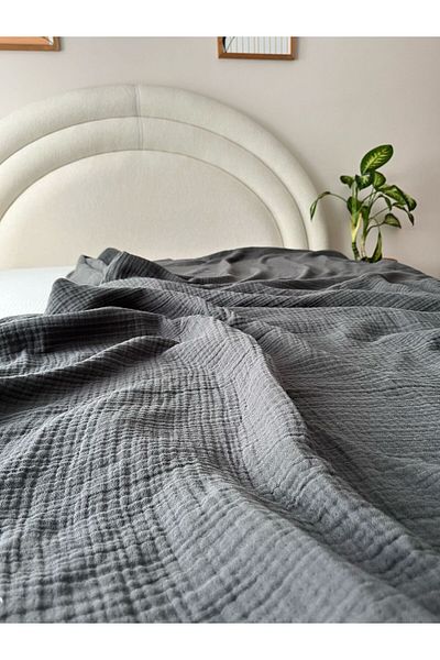 GİNETEKS 4 Layer King Size Muslin Bedspread (230X250)
