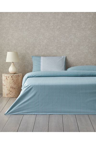 English Home Linear Harmony Cotton Double Duvet Cover Set 200X220 cm Green