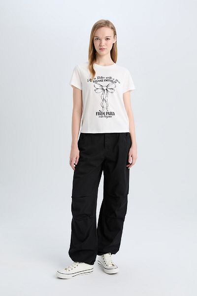 DeFacto Κοντομάνικο μπλουζάκι Coool Regular Fit Crew λαιμόκοψη E0629AX25SM